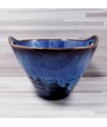 Koov Drip Glazed Japanese Ramen Noodle Porcelain Bowl Blue Black - $19.80