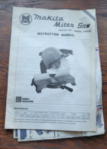 Vintage Makita Power Tools Pamphlet Miter Saw Instruction Manual Collect... - $283.25 MXN