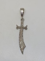 Sterling Silver 925 Dragon Sword Pendant - $29.99