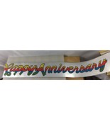 &quot;HAPPY ANNIVERSARY&quot; foil Banner - RAINBOW LETTERING - GAY PRIDE - CELEBR... - $95.51 MXN
