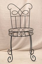 Ice Cream Parlor Black Metal Chair Plant Stand - $922.49 MXN