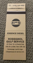 Vintage Matchbook Cover Matchcover Gasoline Rossignol Gulf Service BC Canada - £0.83 GBP