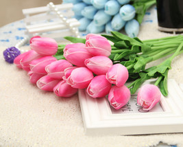 10 Pcs Pu Tulip Rative Flowers False Blossom Artificial Flowers The Simulation F - $16.09