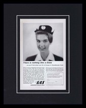 1963 SAS Scandinavian Airlines Framed 11x14 ORIGINAL Vintage Advertisement  - $44.54