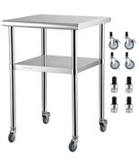  Mesa de preparacin de acero inoxidable, 24 x 24 x 36 pulgadas, capacida... - $131.82