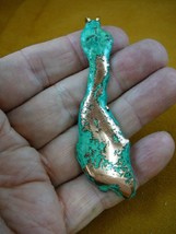 (J-COP-7) natural green oxidized Michigan Splash Copper Pendant one of a kind MI - £37.27 GBP