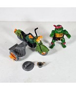 Vintage Playmates Ninja Turtles TMNT Turtle Cycle with Raphael Figure COMPLETE - $44.55