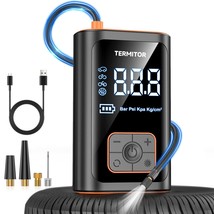 Termitor Tire Inflator Portable Air Compressor 150PSI Cordless Air Pump for C... - £33.94 GBP