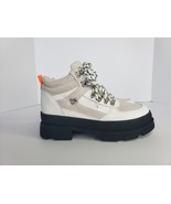 New AQUA White 1-1/2&quot; Platform Hike Round Toe Block Heel Hiking Boots - ... - £55.19 GBP