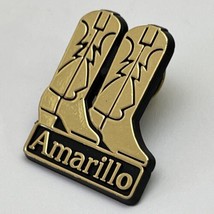 Amarillo Texas Cowboy Boots City State Souvenir Plastic Lapel Hat Pin Pinback - £3.94 GBP