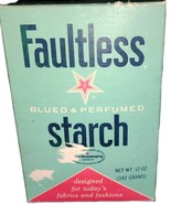Vntg Faultless Starch 12oz Blued &amp; Perfume Dry Powder 1970s Unopened vnt... - $469.46 MXN
