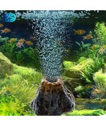 Volcano Air Bubble Fish Tank Oxygen Pump Ornament Stone Aquarium Bubbler... - £8.84 GBP