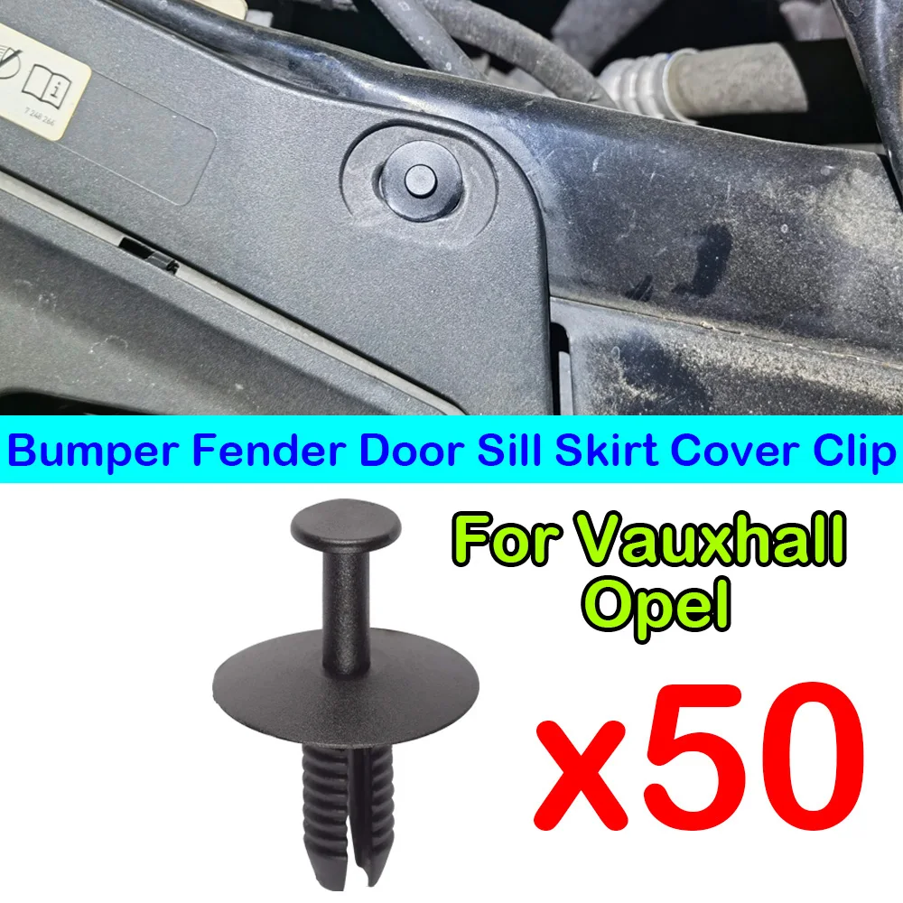 50x Bumper Fender Wheel Arch Door Sill Clip For Vauxhall Opel Astra G H Corsa - £11.71 GBP