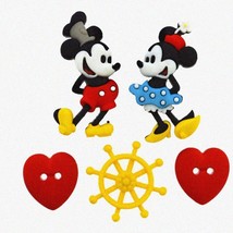 Steamboat Buttons: Mickey &amp; Minnie Mouse Collection - £20.56 GBP