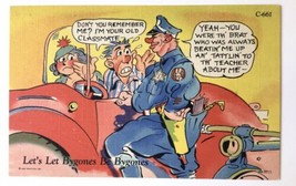 C.T. Motoring Linen Comic PC-Motorist Pulled Over By Traffic Cop Remember Me? - £7.82 GBP