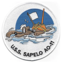 4.5&quot; NAVY AO-11 SAPELO FLEET REPLENISHMENT OILER EMBROIDERED PATCH - £22.79 GBP