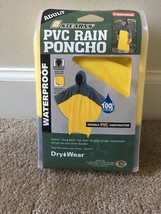 Stearns Adult PVC Rain Poncho Size Universal Size Gray Yellow - $42.57