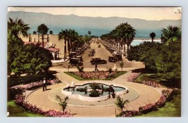 Cabrillo Boulevard Santa Barbara CA UNP Hand Colored Albertype Postcard K13 - £11.28 GBP