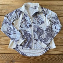 Athleta Women’s Full zip Marble print jacket size S White AE - £22.47 GBP