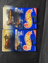 2 HOT WHEELS 1996 FIRST EDITIONS DOG FIGHTER And Rail Rodder BLUE CARD MOC - $9.74