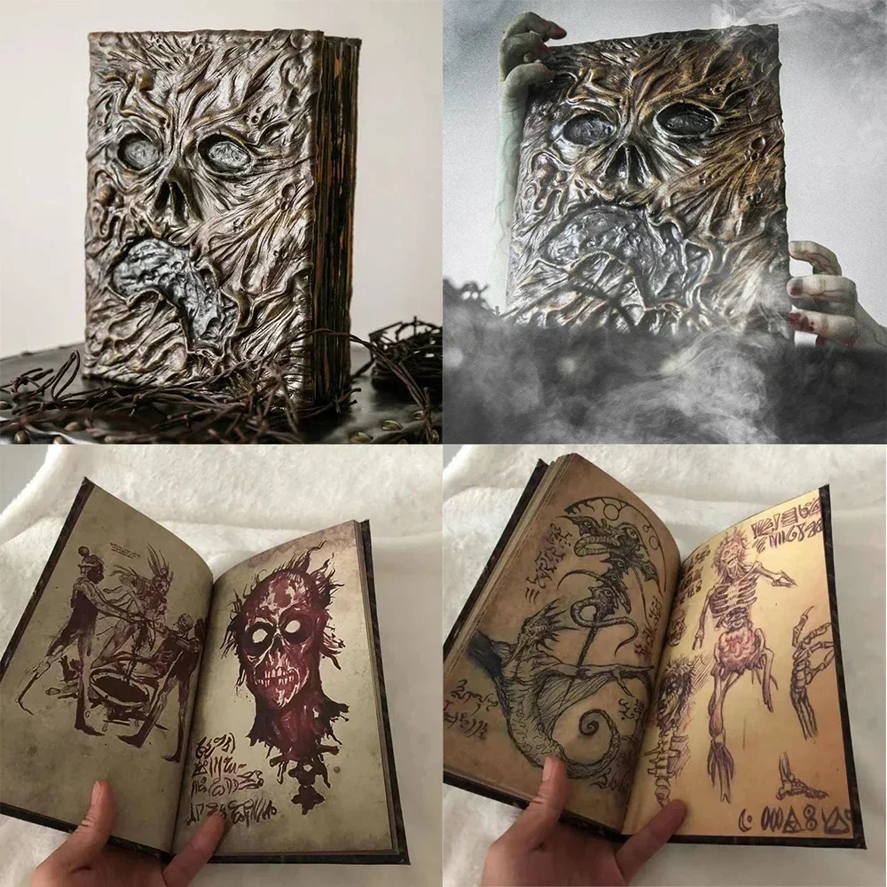 New Necronomicon ResinDark Magic Book Demon Evil Dead Summon Book Horror Movie - £20.53 GBP+