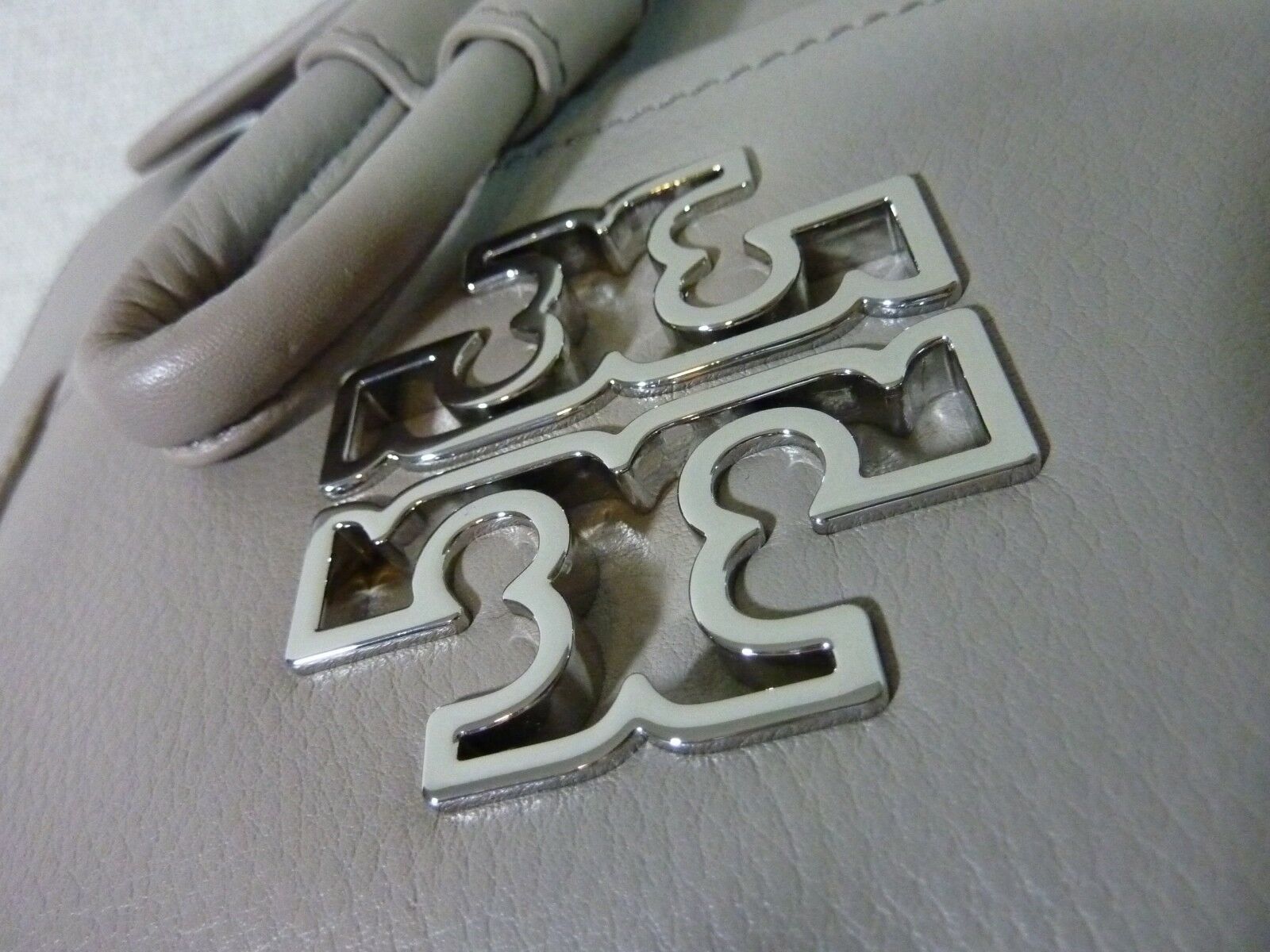 NWT Tory Burch French Gray Leather Britten Backpack + Wallet  $720 Item image 9