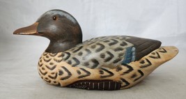 Farm House Mallard Duck Decoy Hand Painted Wood Carved Hunting Lodge Decor 9&quot; - £19.73 GBP