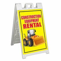 Construction Equipment Rental Signicade 24x36 Aframe Sidewalk Sign Banner Decal - £33.73 GBP+