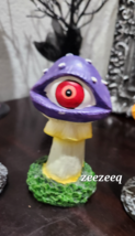 Halloween Purple Scary Eyeball Mushroom Fairy Garden Resin Figurine Deco... - $17.81