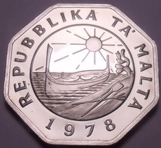 Huge Rare Proof Malta 1978 25 Cents~Only 3,244 Minted~Fantastic - £17.40 GBP