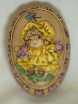 Ceramic Trinket Jewelry Box Girl Butterfly - $12.86