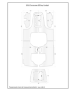 2018 Contender 25 Bay Cockpit Boat EVA Faux Teak Deck Floor Pad - $1,709.63 CAD