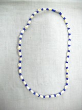 NEW COBALT BLUE GLASS SEED BEAD &amp; FULL TINY WHOLE SHELL SURF FUN BEACH N... - $6.99
