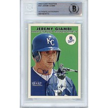 Jeremy Giambi Kansas City Royals Autograph 2000 Fleer Baseball Card Beck... - £62.55 GBP