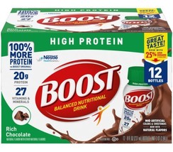 Boost High Protein Balanced Nutritional Drink, BB12/2023 Rich Chocolate, Muscle - £15.81 GBP