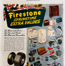 1947 Firestone Tires Advertisement Automobilia Spring Products Vintage D... - $556.74 MXN