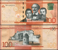 Dominican Republic. Banknote 100 Pesos Dominicanos. 2019. Unc. Paper. Ca... - $3.97