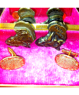 Men&#39;s Vtg. Gold Cufflinks /2 South Africa Magnet&#39;s - $37.91 CAD