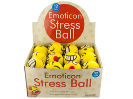 Case of 24 - Emoticon Character Stress Ball Countertop Display - $85.86