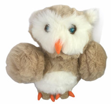 Target Owl 14” Plush Stuffed Animal Blue Eyes Beige White - £28.04 GBP