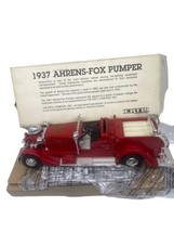 Ertl 1937 Ahrens-Fox Pumper RED Fire Truck Bank Columbia MO Fire Dept NOS - £21.71 GBP