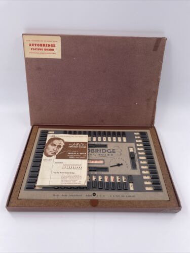 Antique Original 1930's 40's Art Deco Autobridge Playing Board Game Textolite  - $49.49