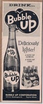 Vintage Print Ad Drink Bubble Up Peoria Ill 1950s 2 1/2&quot; x 6&quot; - £2.24 GBP