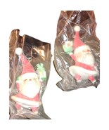 EnrichFun Santas Set of 2 Ornaments Hand Painted Ethoxylate Resin NOB - $26.76