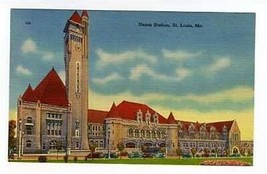 Union Station St Louis Missouri Linen Postcard 1952 - £7.75 GBP
