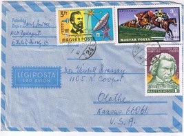 Stamps Art Hungary Envelope Budapest Satellite Horse Racing Beethoven - £2.95 GBP