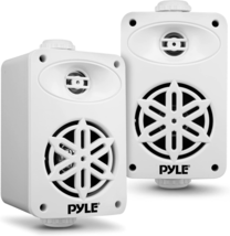 usa Indoor Outdoor Speakers Pair - 200 Watt Dual Waterproof 3.5” 2-Way Full - $126.81 CAD