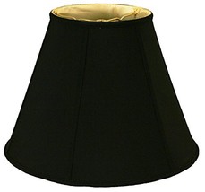 Royal Designs Flare Bottom Deep Empire Bell Lamp Shade, Black, 6&quot; x 12&quot; x 9.25&quot; - £45.41 GBP