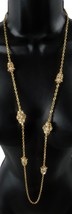 Charter Club Gold Plated Crystal & Faux Pearl Cluster Collar Necklace 19 Inches - $14.35