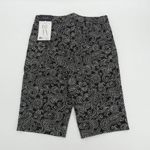 Rafaella Women&#39;s Black &amp; White Paisley Bermuda Shorts Size 10 NWT $44.50 - £11.17 GBP